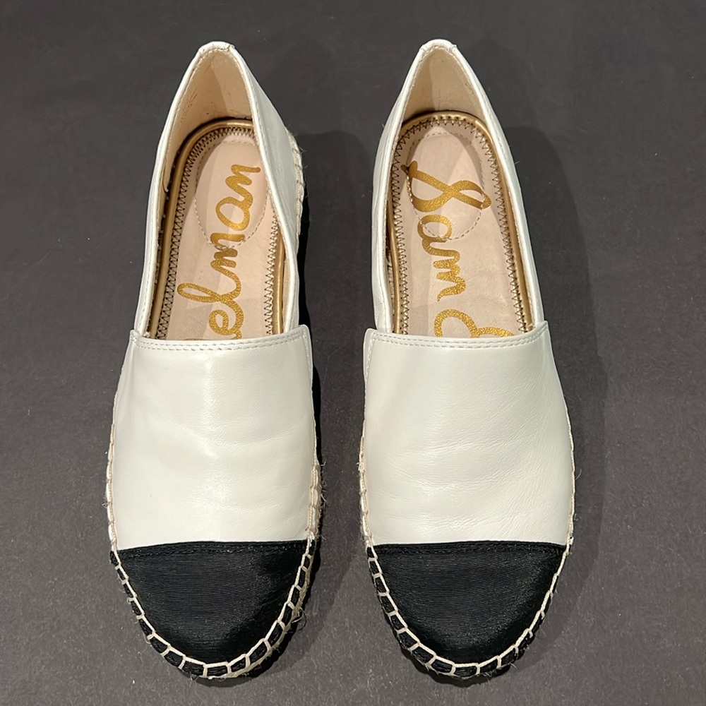Sam Edelman White and Black Espadrilles